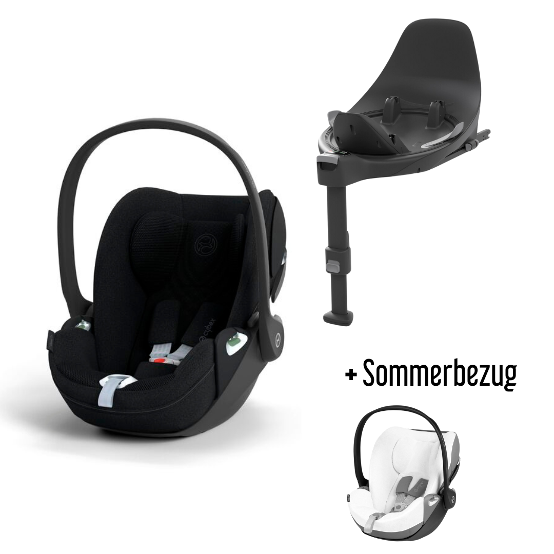 CYBEX Cloud T i-Size Plus black Babyschale inkl. Base T + Sommerbezug  - CYBEX Cloud T i-Size Plus black Babyschale inkl. Base T + Sommerbezug bei babybrands.de kaufen ✓ sicher, einfach & bequem online bestellen ✓